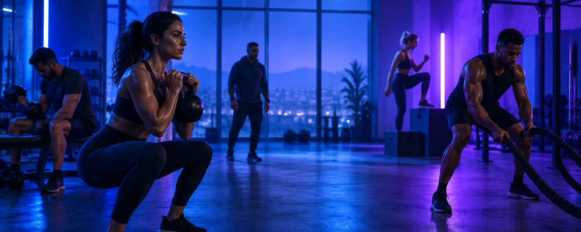 Varias personas entrenan en un estudio con seguimiento individual